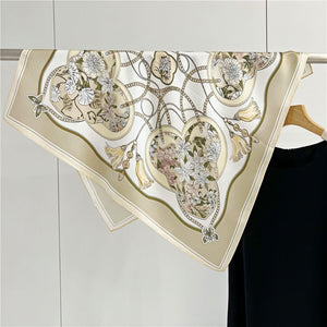 MaraSilk Pure Mulberry Silk Scarf - Square Crepe Satin MS71