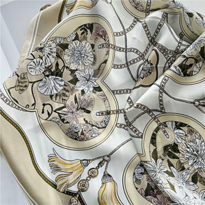 MaraSilk Pure Mulberry Silk Scarf - Square Crepe Satin MS71