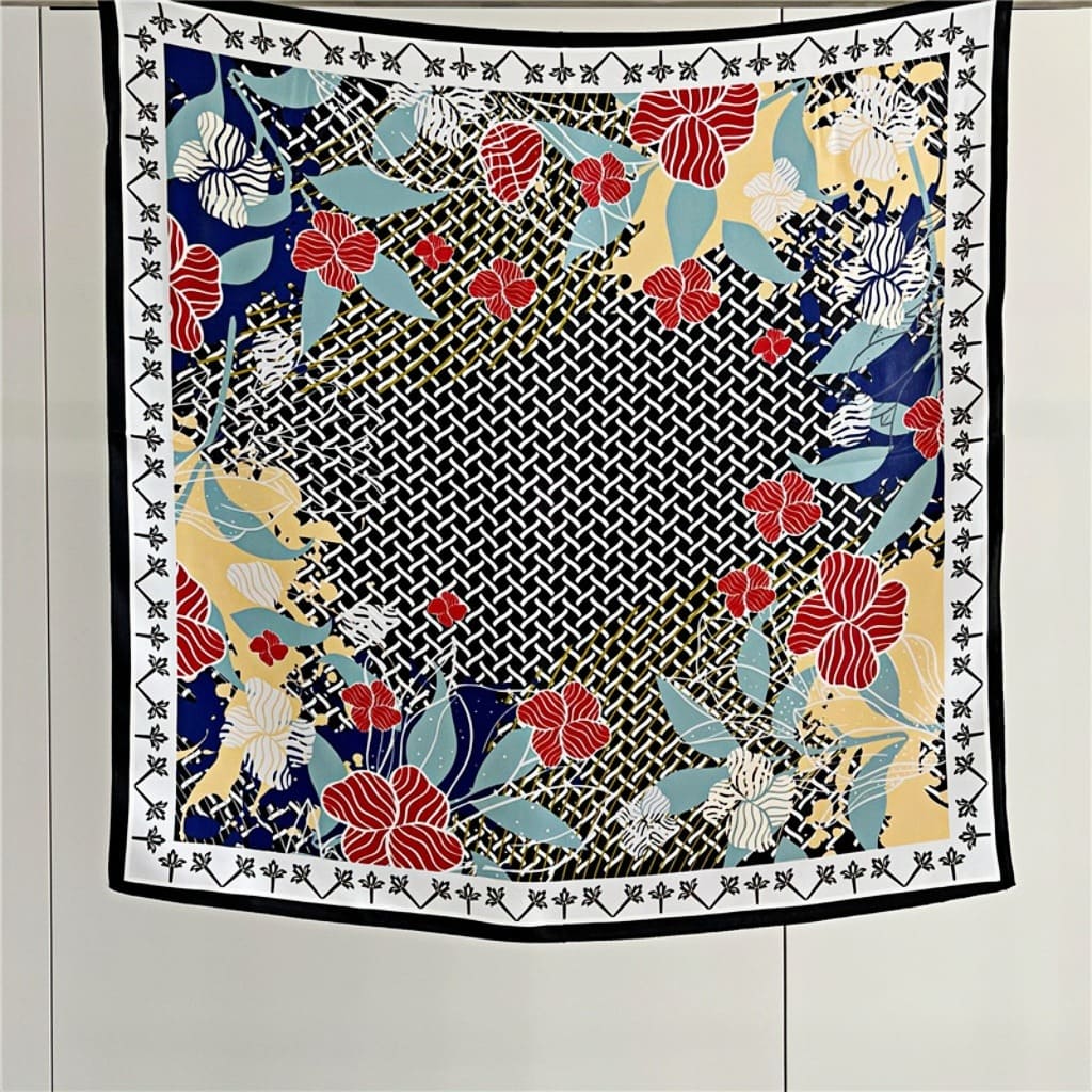 MaraSilk Pure Mulberry Silk Scarf - Square Crepe Satin MS71 25" x 25" MS7103