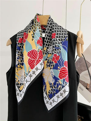 MaraSilk Pure Mulberry Silk Scarf - Square Crepe Satin MS71