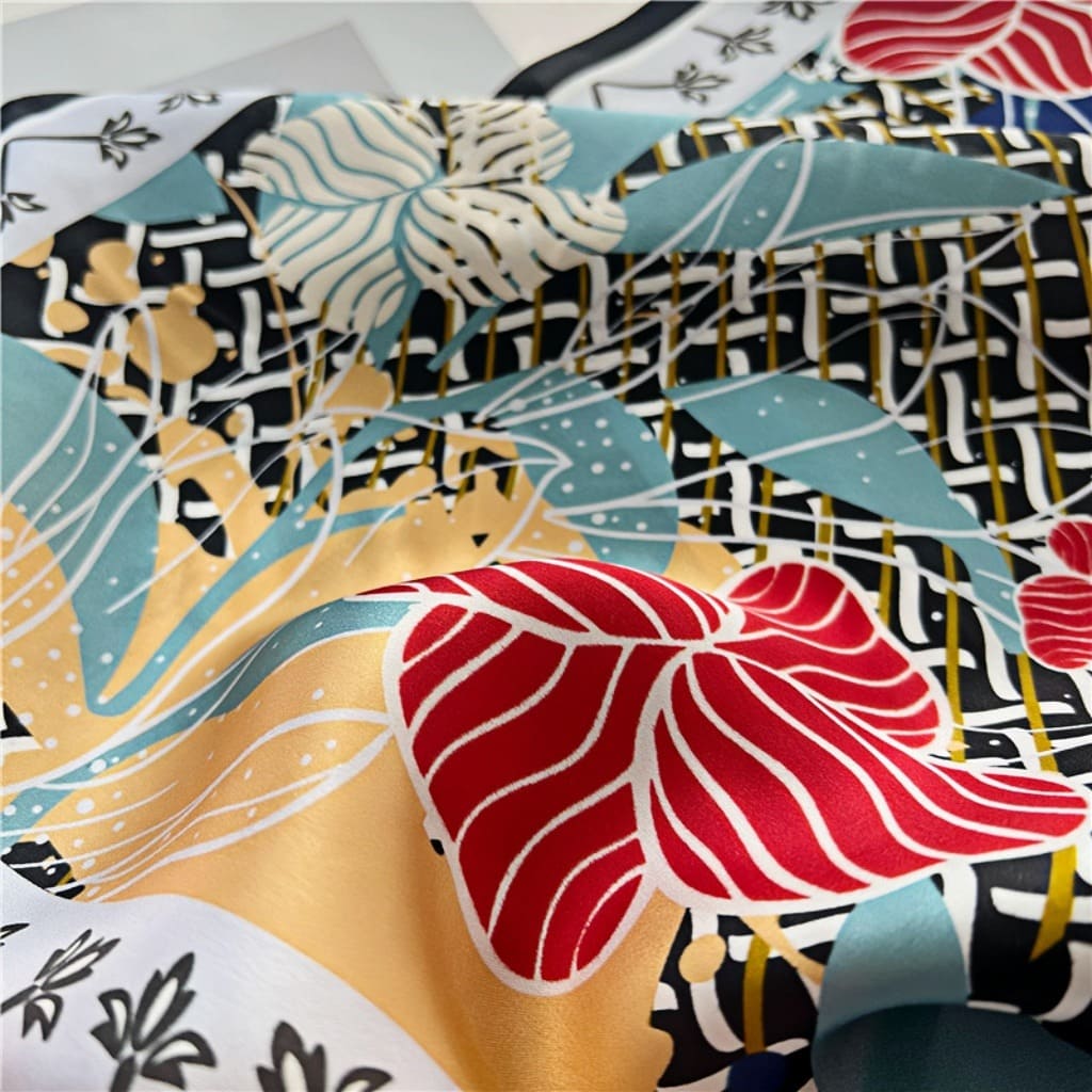 MaraSilk Pure Mulberry Silk Scarf - Square Crepe Satin MS71