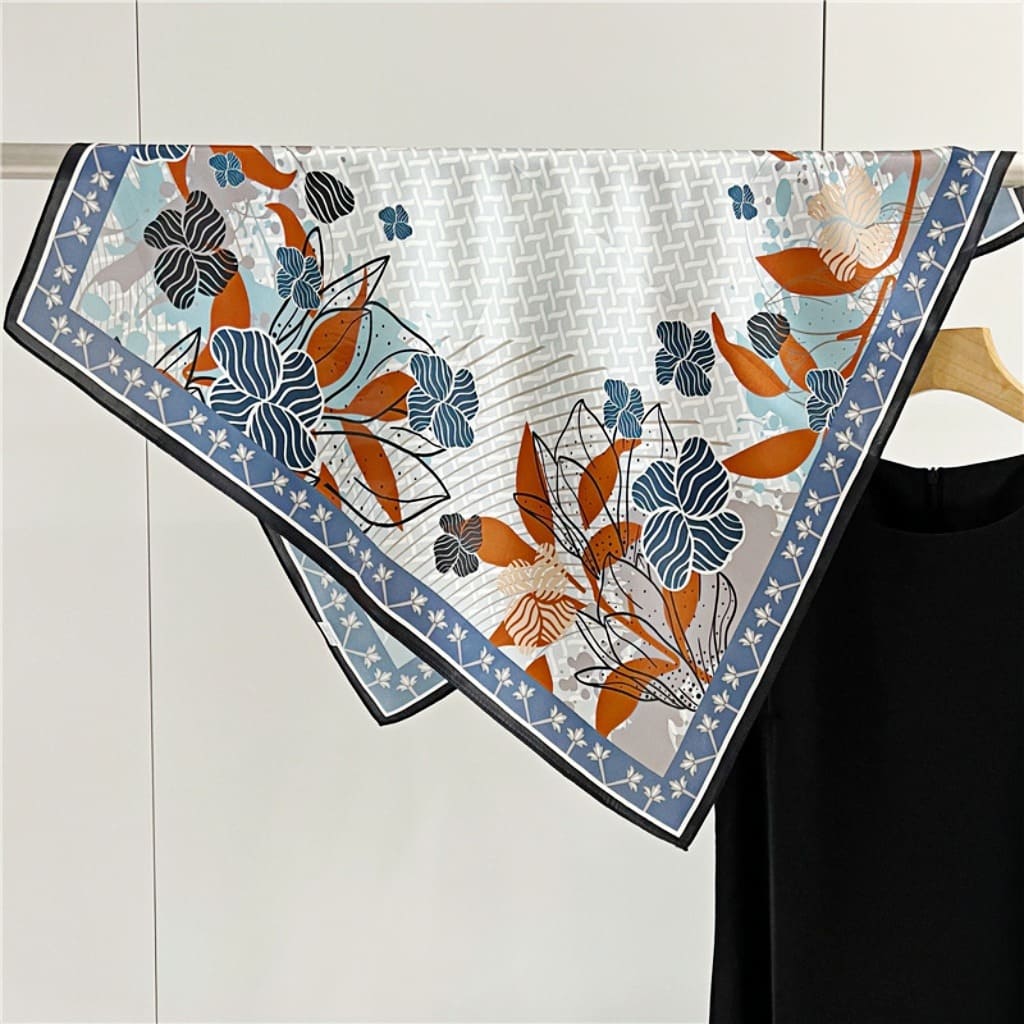 MaraSilk Pure Mulberry Silk Scarf - Square Crepe Satin MS71