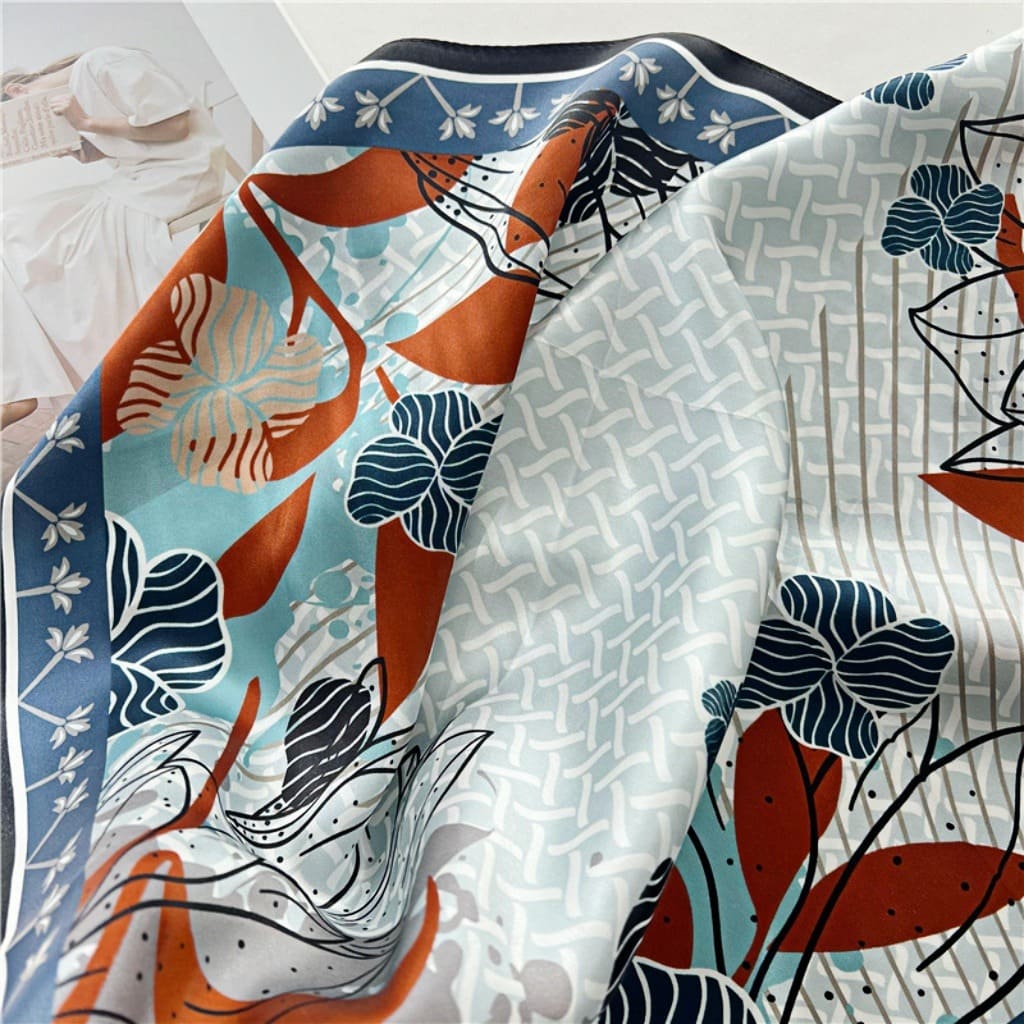 MaraSilk Pure Mulberry Silk Scarf - Square Crepe Satin MS71