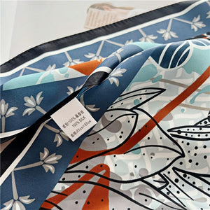 MaraSilk Pure Mulberry Silk Scarf - Square Crepe Satin MS71