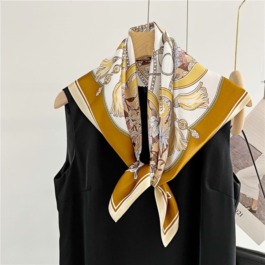 MaraSilk Pure Mulberry Silk Scarf - Square Crepe Satin MS71