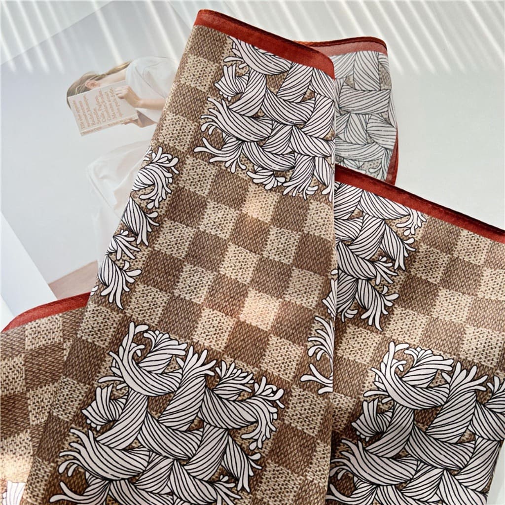 MaraSilk Pure Mulberry Silk Scarf - Square Crepe Satin MS72