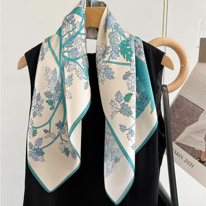 MaraSilk Pure Mulberry Silk Scarf - Square Crepe Satin MS72