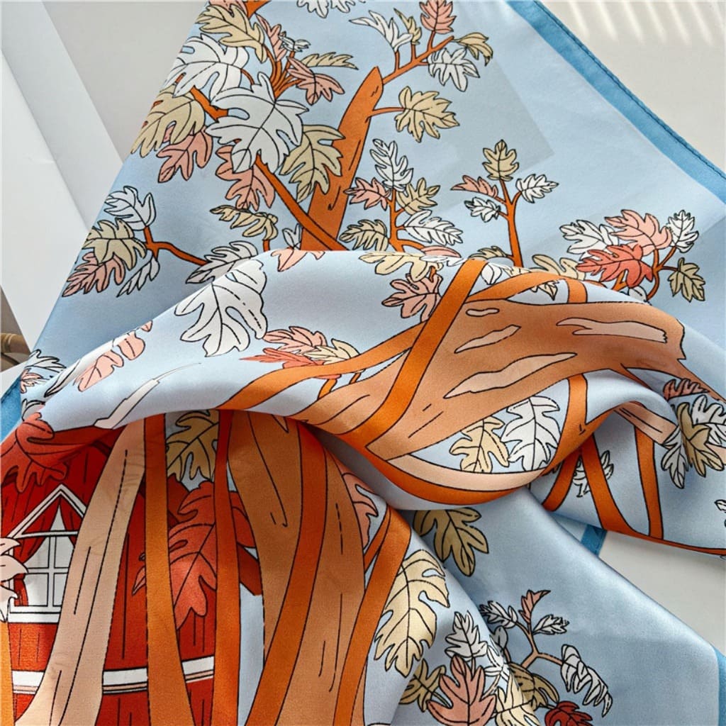 MaraSilk Pure Mulberry Silk Scarf - Square Crepe Satin MS72