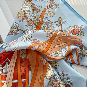 MaraSilk Pure Mulberry Silk Scarf - Square Crepe Satin MS72