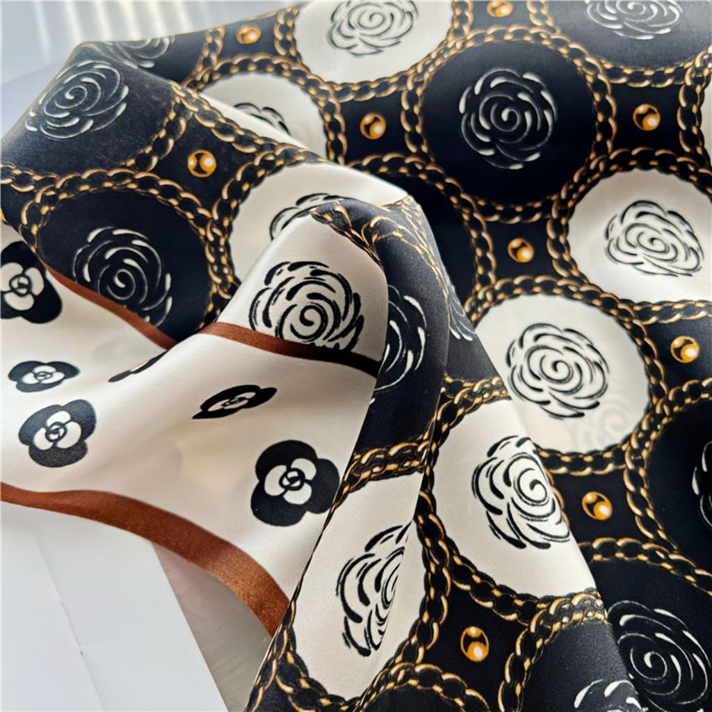 MaraSilk Pure Mulberry Silk Scarf - Square Crepe Satin MS72