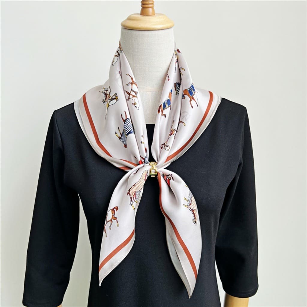 MaraSilk Pure Mulberry Silk Scarf - Square Crepe Satin MS73