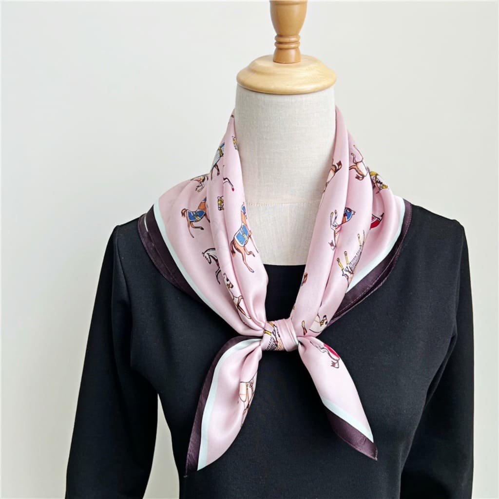 MaraSilk Pure Mulberry Silk Scarf - Square Crepe Satin MS73