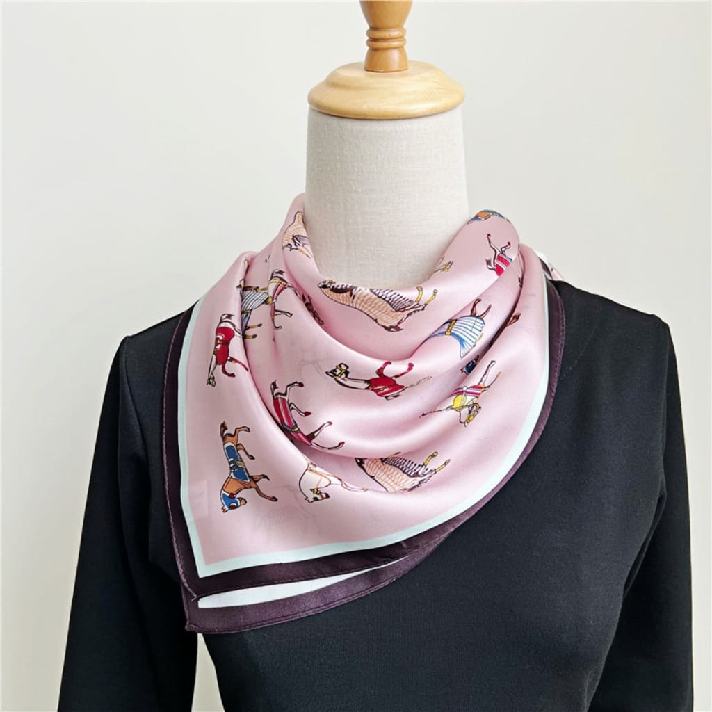 MaraSilk Pure Mulberry Silk Scarf - Square Crepe Satin MS73