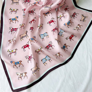 MaraSilk Pure Mulberry Silk Scarf - Square Crepe Satin MS73