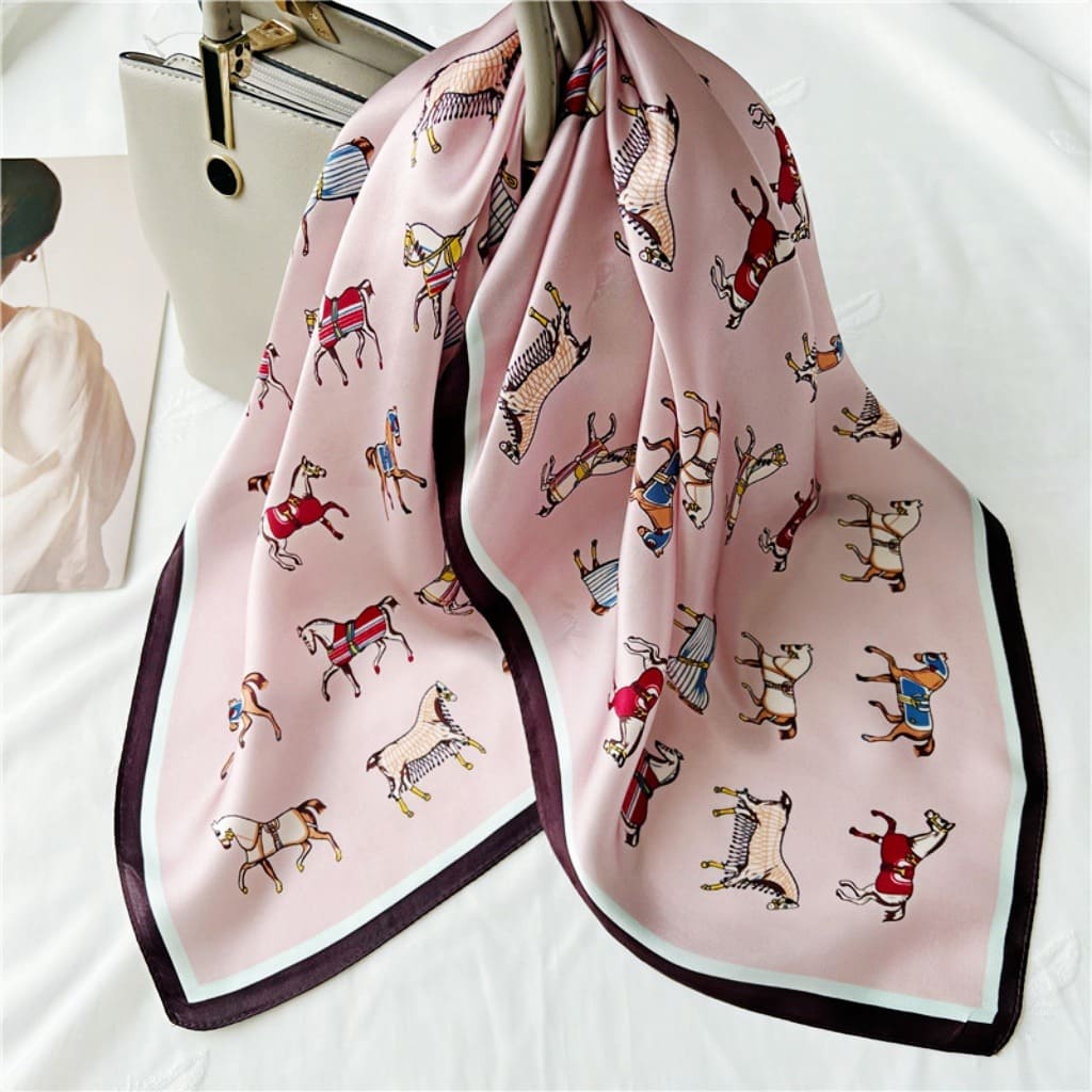 MaraSilk Pure Mulberry Silk Scarf - Square Crepe Satin MS73