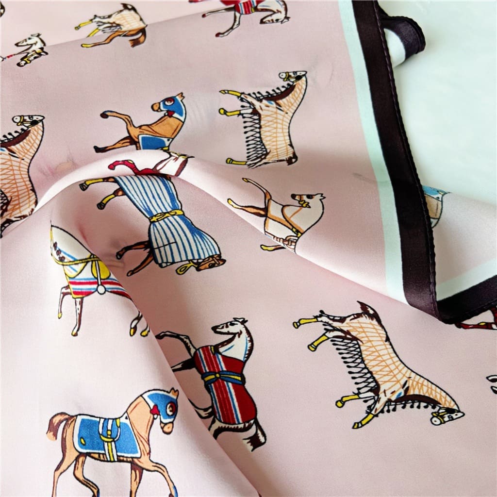 MaraSilk Pure Mulberry Silk Scarf - Square Crepe Satin MS73