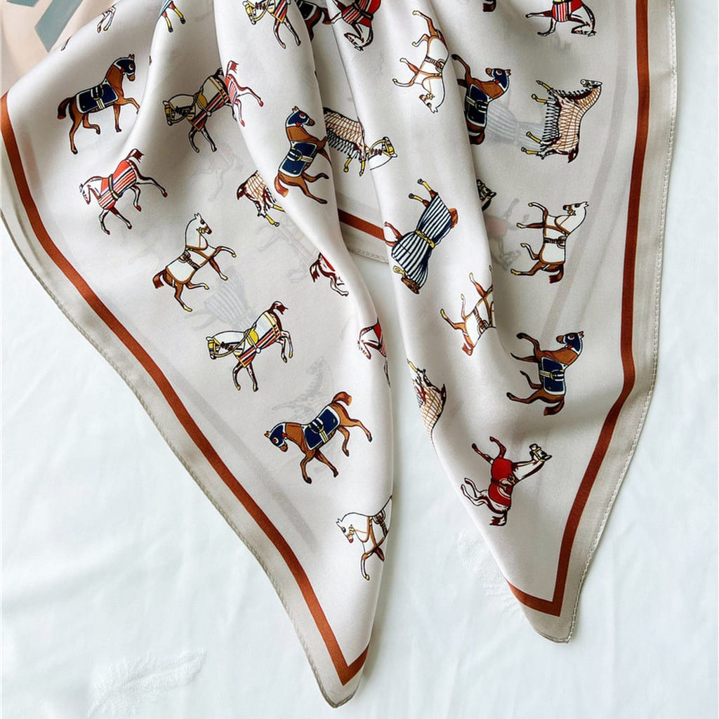 MaraSilk Pure Mulberry Silk Scarf - Square Crepe Satin MS73