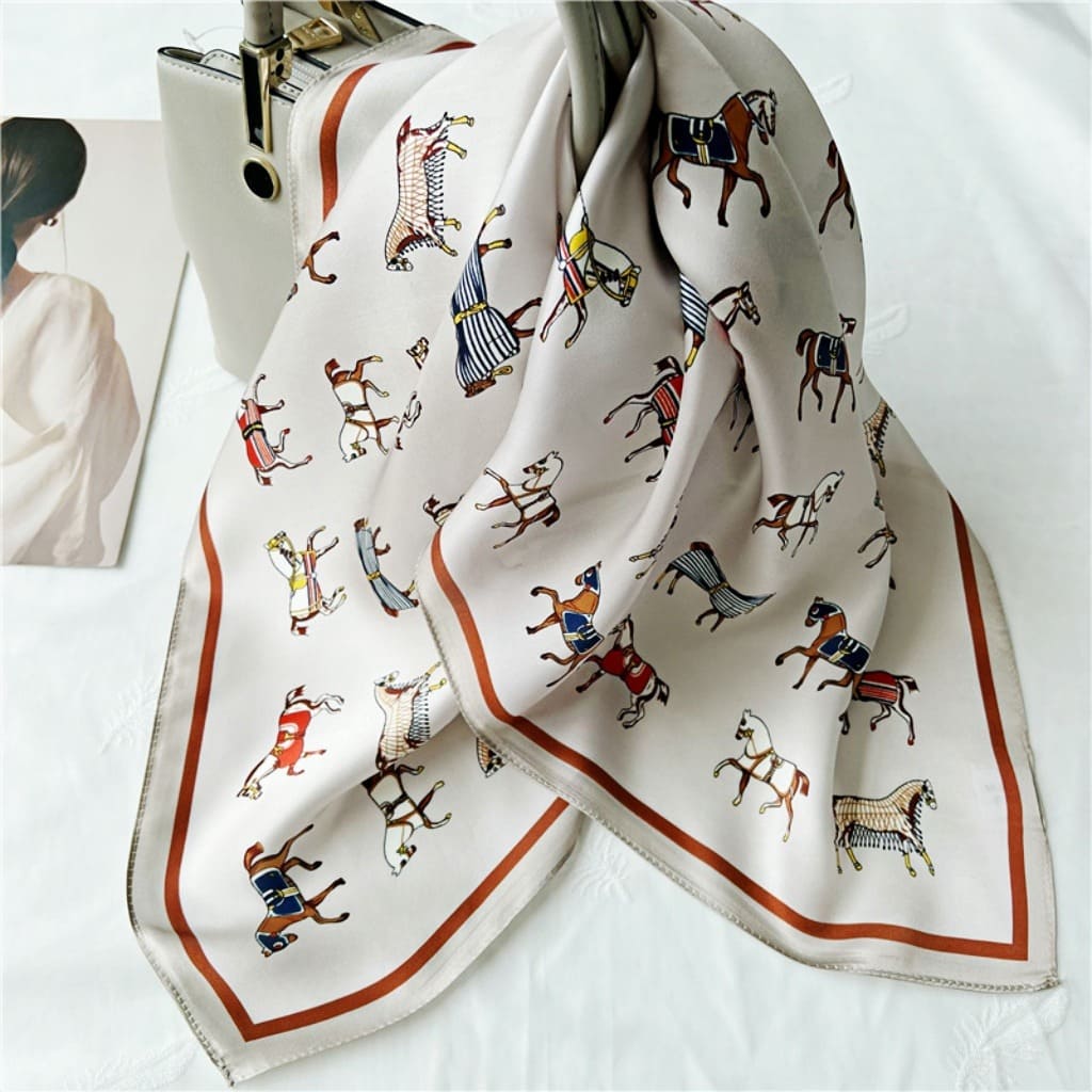 MaraSilk Pure Mulberry Silk Scarf - Square Crepe Satin MS73