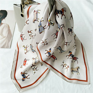 MaraSilk Pure Mulberry Silk Scarf - Square Crepe Satin MS73