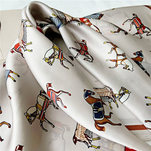 MaraSilk Pure Mulberry Silk Scarf - Square Crepe Satin MS73