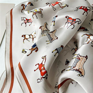 MaraSilk Pure Mulberry Silk Scarf - Square Crepe Satin MS73