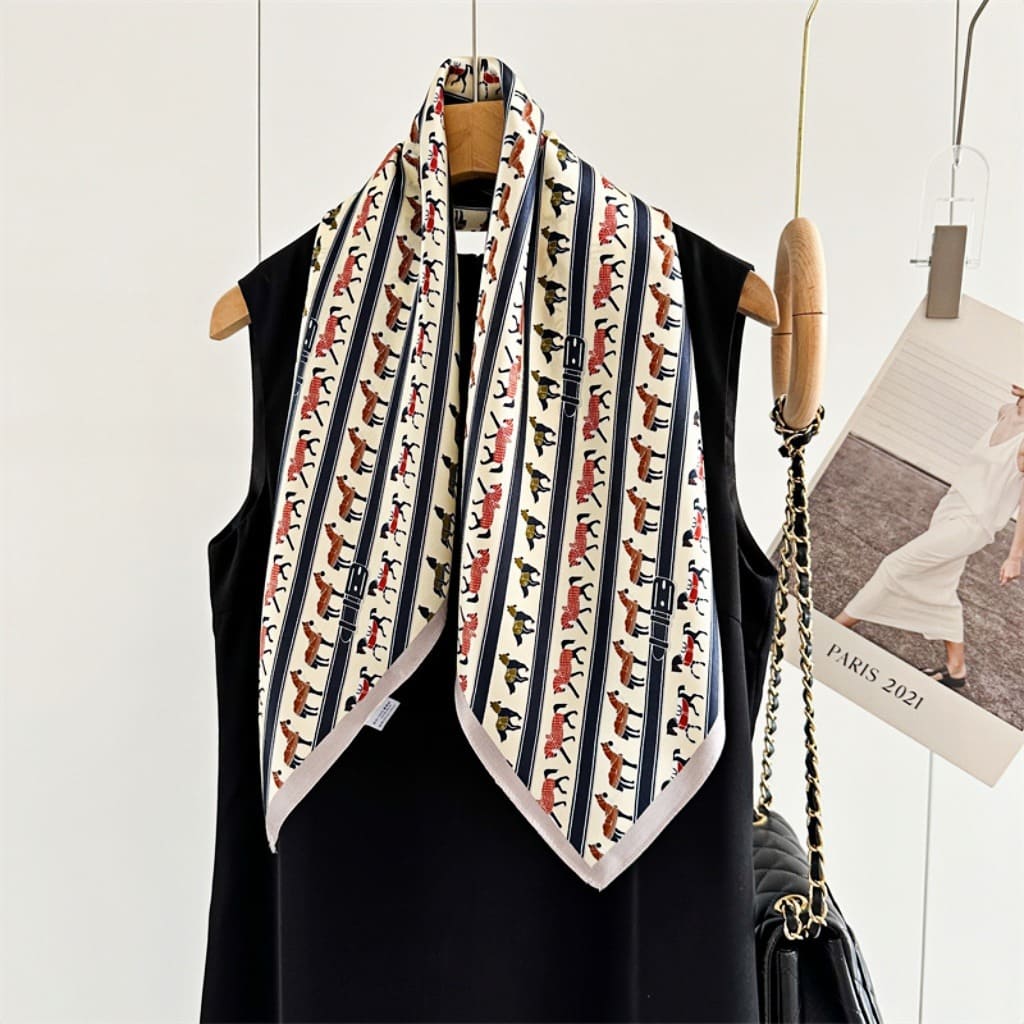 MaraSilk Pure Mulberry Silk Scarf - Square Crepe Satin MS74