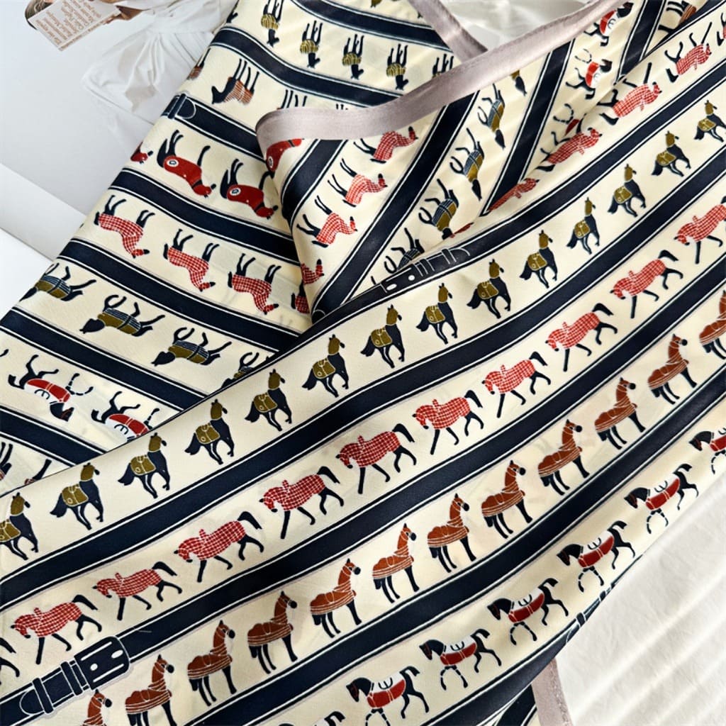 MaraSilk Pure Mulberry Silk Scarf - Square Crepe Satin MS74