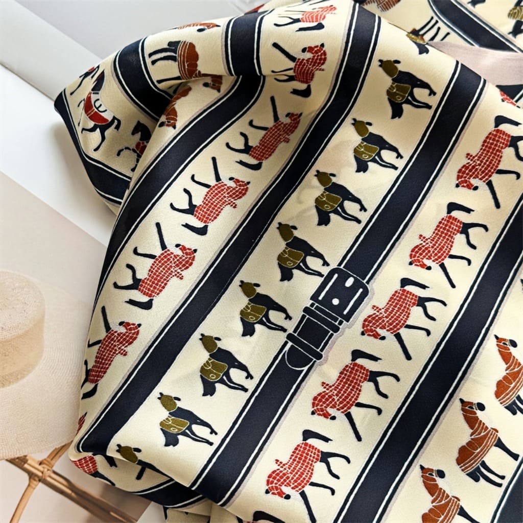 MaraSilk Pure Mulberry Silk Scarf - Square Crepe Satin MS74