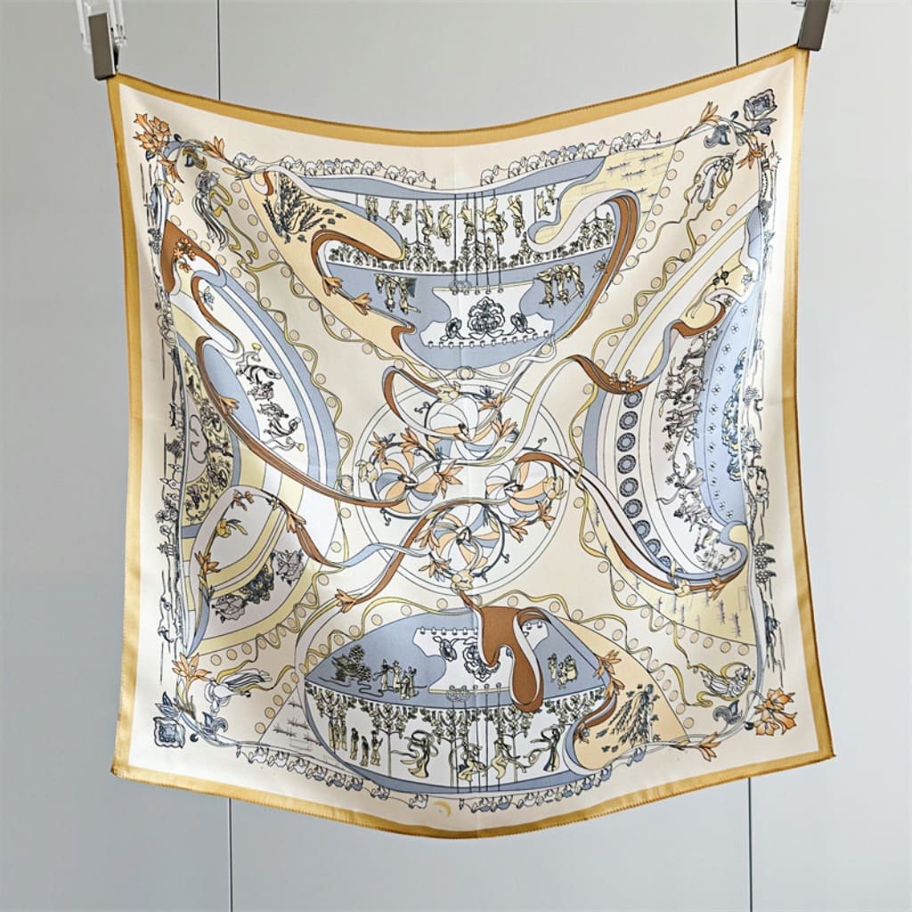 MaraSilk Pure Mulberry Silk Scarf - Square Crepe Satin MS75 25" x 25" MS7501