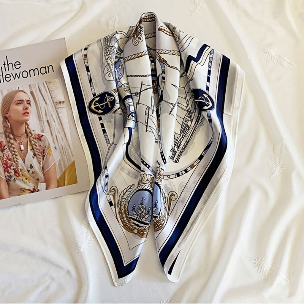 MaraSilk Pure Mulberry Silk Scarf - Square Crepe Satin MS76