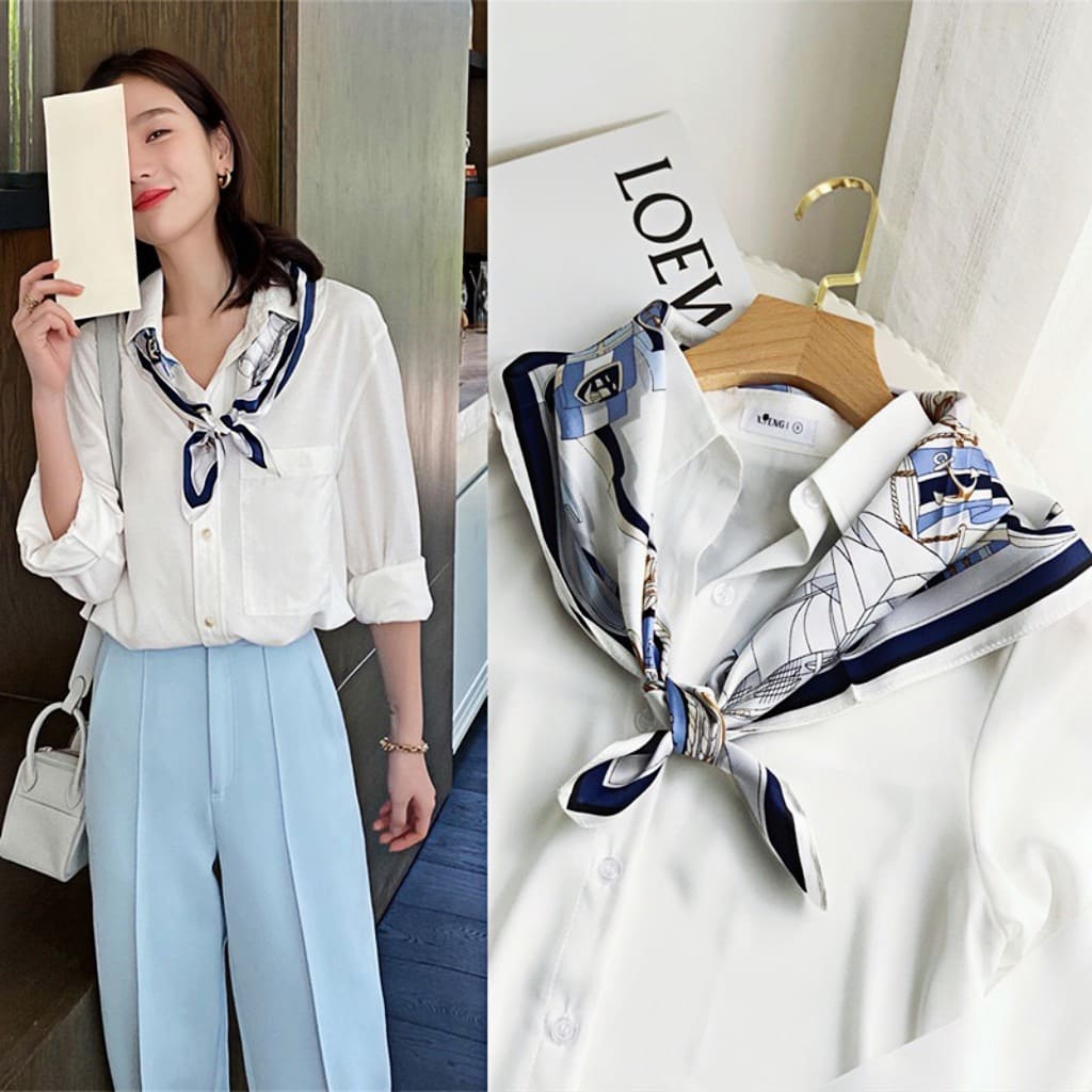 MaraSilk Pure Mulberry Silk Scarf - Square Crepe Satin MS76