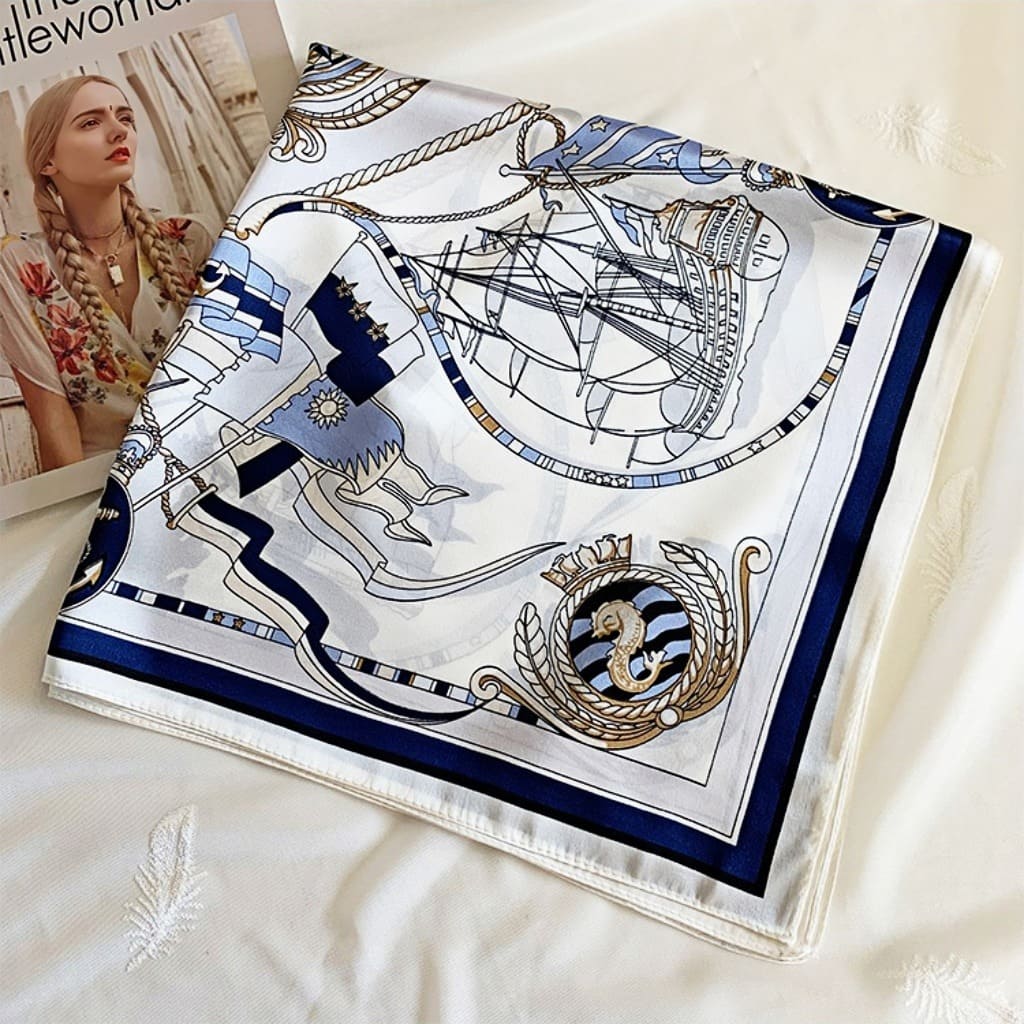 MaraSilk Pure Mulberry Silk Scarf - Square Crepe Satin MS76