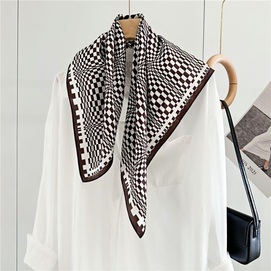 MaraSilk Pure Mulberry Silk Scarf - Square Crepe Satin MS77