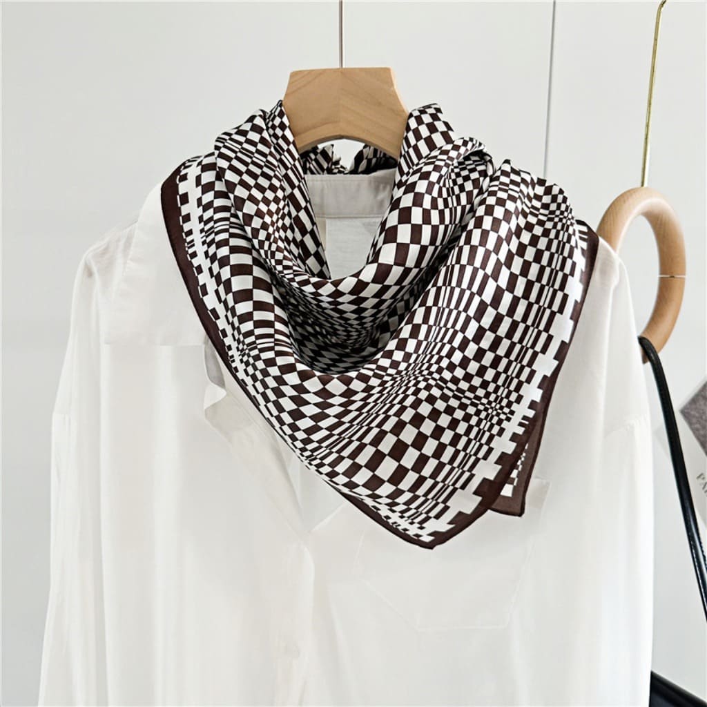 MaraSilk Pure Mulberry Silk Scarf - Square Crepe Satin MS77