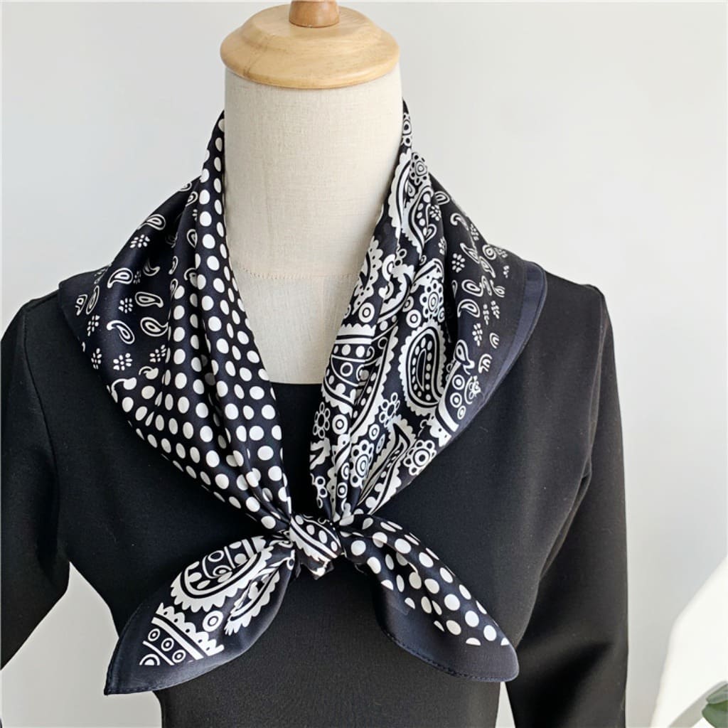 MaraSilk Pure Mulberry Silk Scarf - Square Crepe Satin MS78