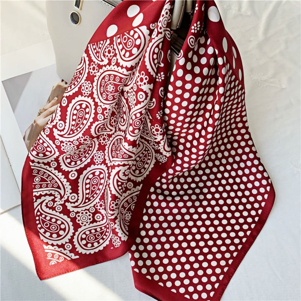 MaraSilk Pure Mulberry Silk Scarf - Square Crepe Satin MS78