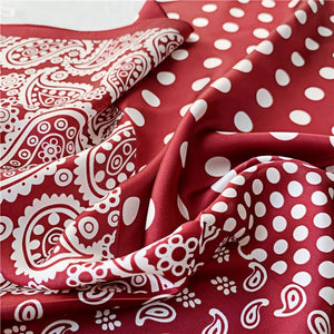 MaraSilk Pure Mulberry Silk Scarf - Square Crepe Satin MS78