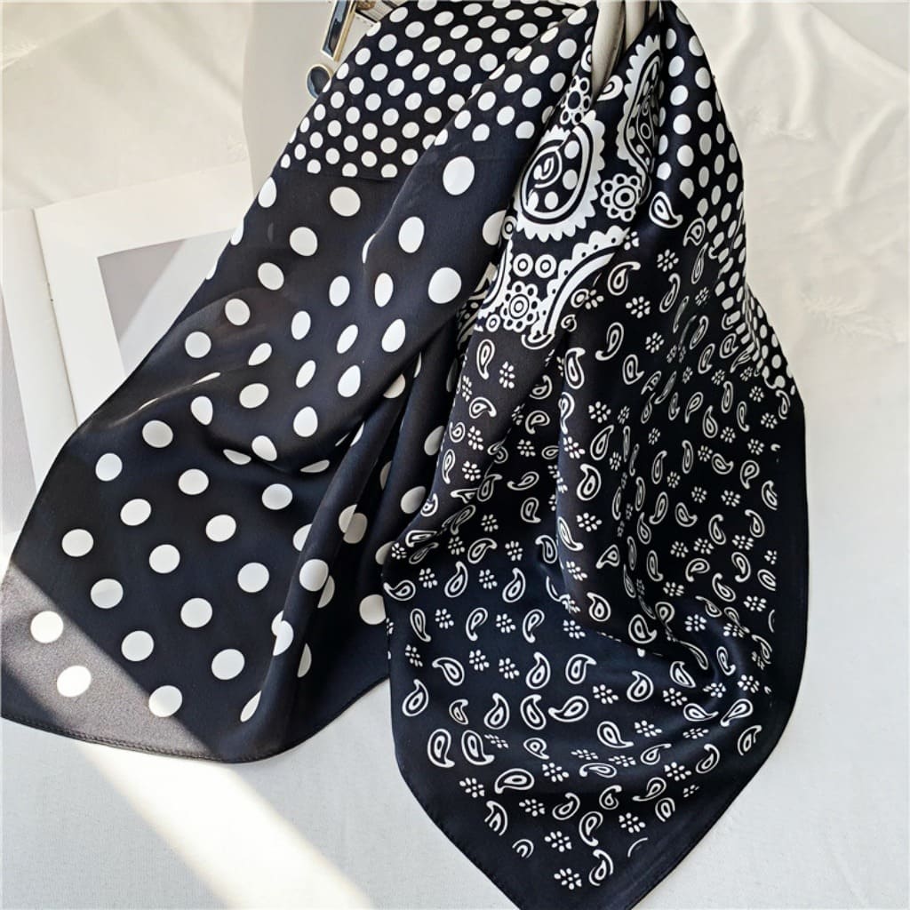 MaraSilk Pure Mulberry Silk Scarf - Square Crepe Satin MS78