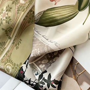 MaraSilk Pure Mulberry Silk Scarf - Square Crepe Satin MS79