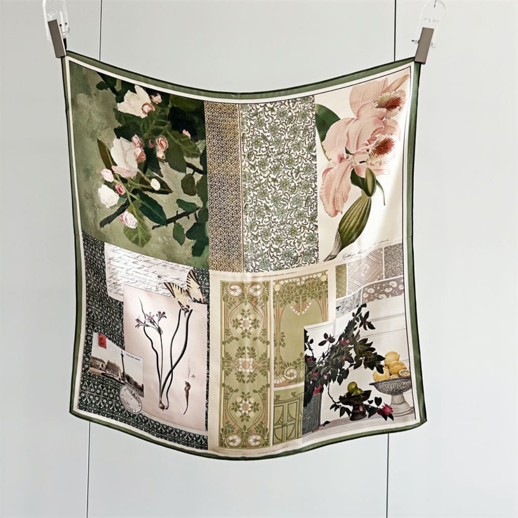 MaraSilk Pure Mulberry Silk Scarf - Square Crepe Satin MS79