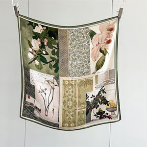 MaraSilk Pure Mulberry Silk Scarf - Square Crepe Satin MS79