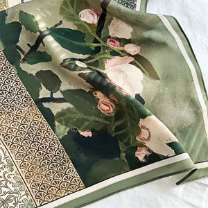 MaraSilk Pure Mulberry Silk Scarf - Square Crepe Satin MS79