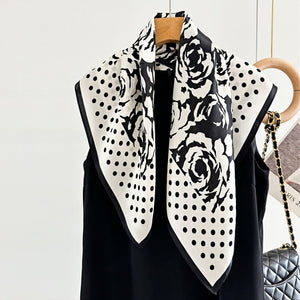 MaraSilk Pure Mulberry Silk Scarf - Square Crepe Satin MS80