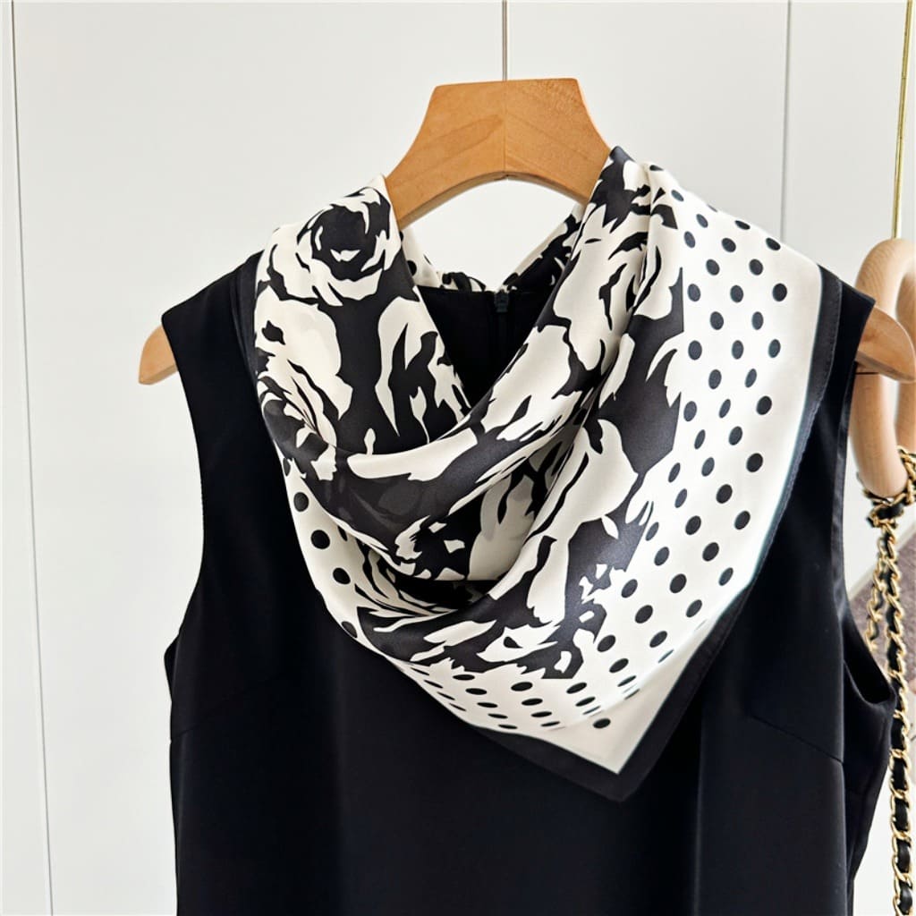 MaraSilk Pure Mulberry Silk Scarf - Square Crepe Satin MS80