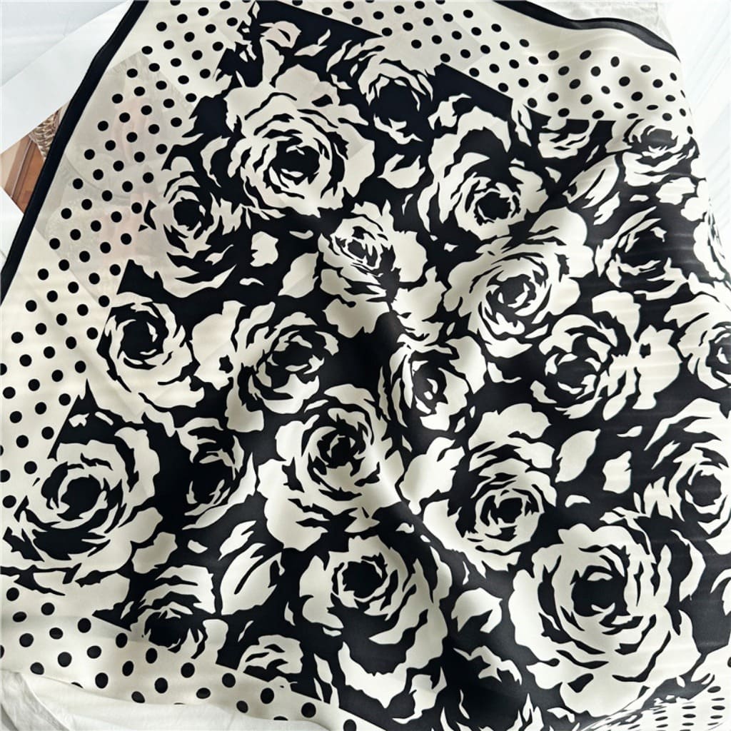 MaraSilk Pure Mulberry Silk Scarf - Square Crepe Satin MS80