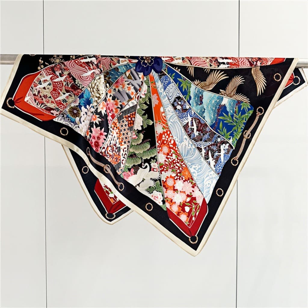 MaraSilk Pure Mulberry Silk Scarf - Square Crepe Satin MS81