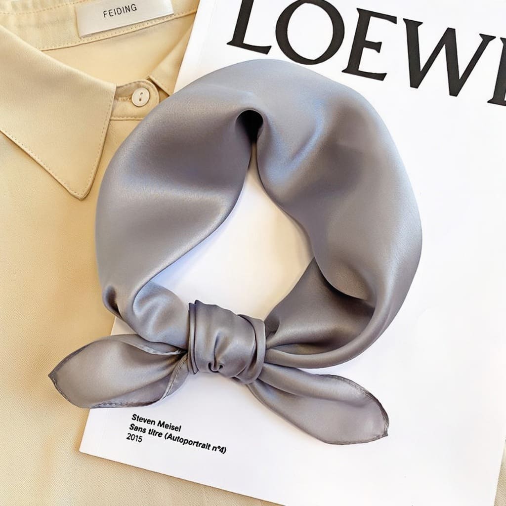 MaraSilk Pure Mulberry Silk Scarf - Square Crepe Satin MS810