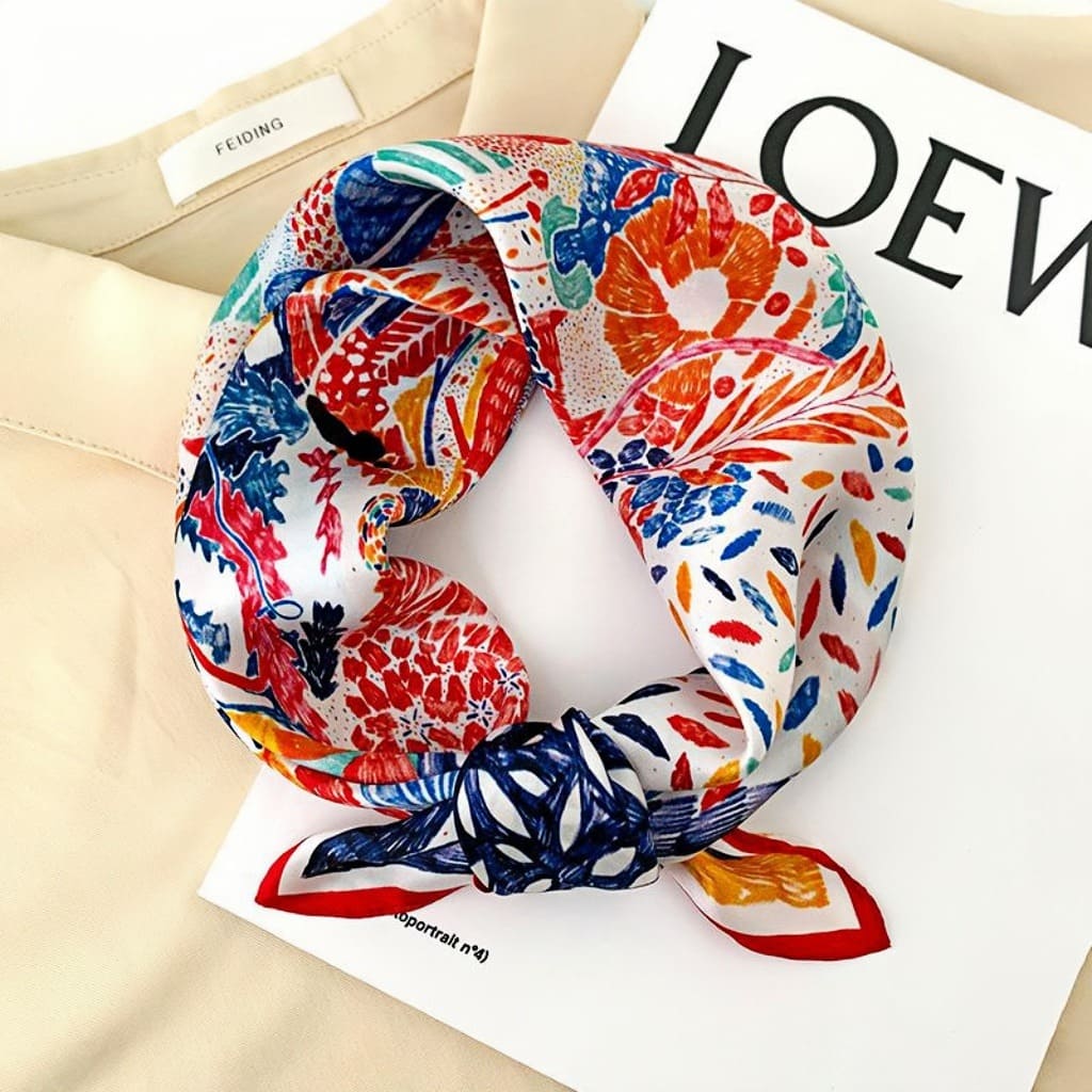 MaraSilk Pure Mulberry Silk Scarf - Square Crepe Satin MS811 20" x 20" MS81104