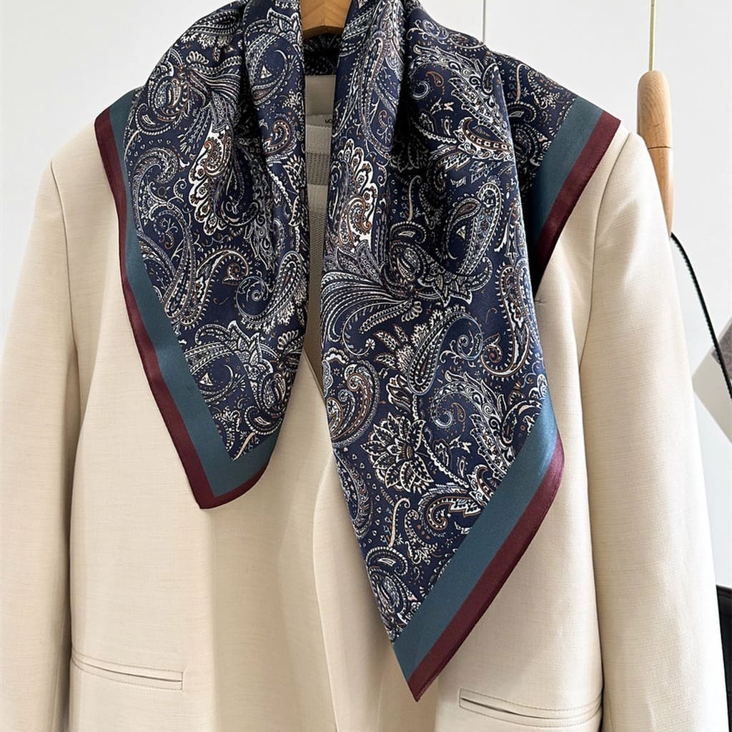 MaraSilk Pure Mulberry Silk Scarf - Square Crepe Satin MS82