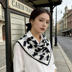 MaraSilk Pure Mulberry Silk Scarf - Square Crepe Satin MS832